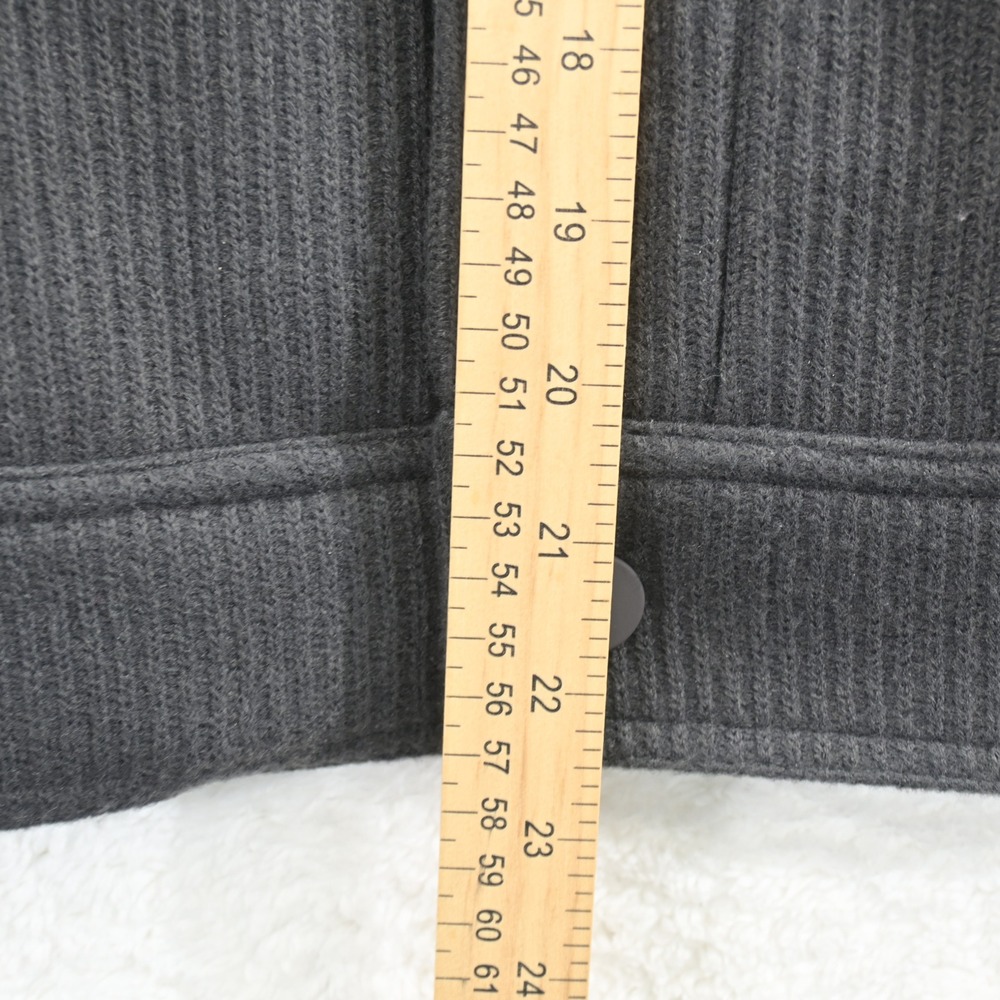 Mode of One Mens Jet Grey Ribbed Novelty Knit Button Front Jacket Medium NEW - Picture 7 of 7